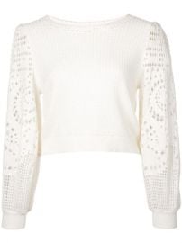 crochet sleeve sweater at Farfetch